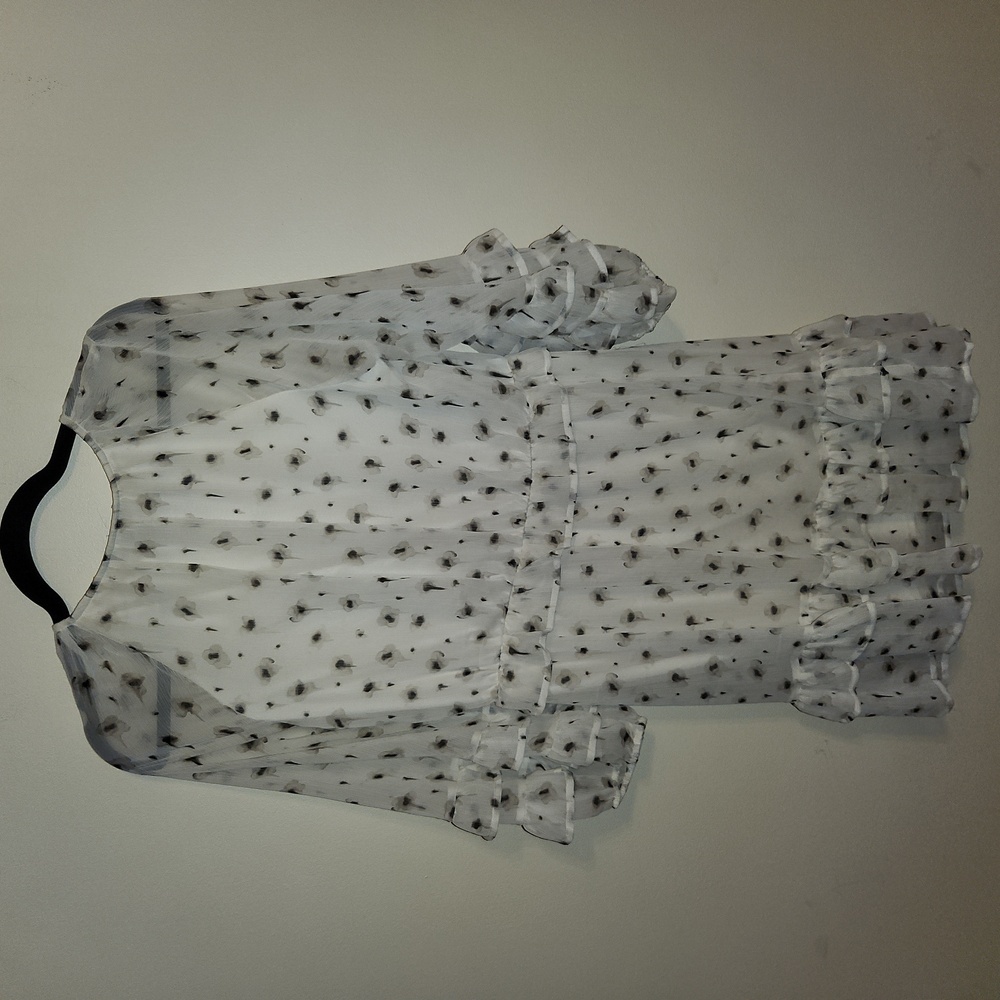 Simply Vera Vera Wang White Dress with Black Dots - Picture 4 of 5